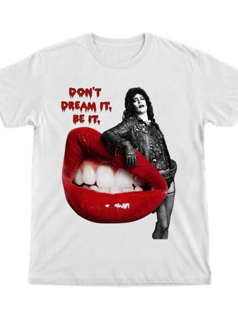 Graphic White T-Shirt with Gildan Tim Curry